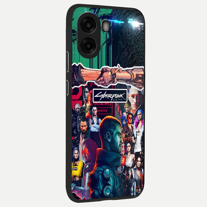  CYBERPUNK Legacy back cover For Oppo A6s slim fit glass case with vibrant aesthetic design