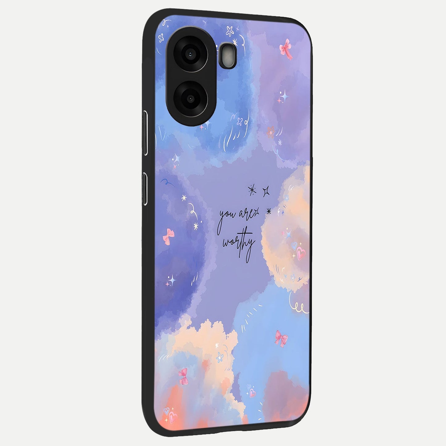  Celestial Cloud Magic back cover For Oppo A6s slim fit glass case with vibrant aesthetic design