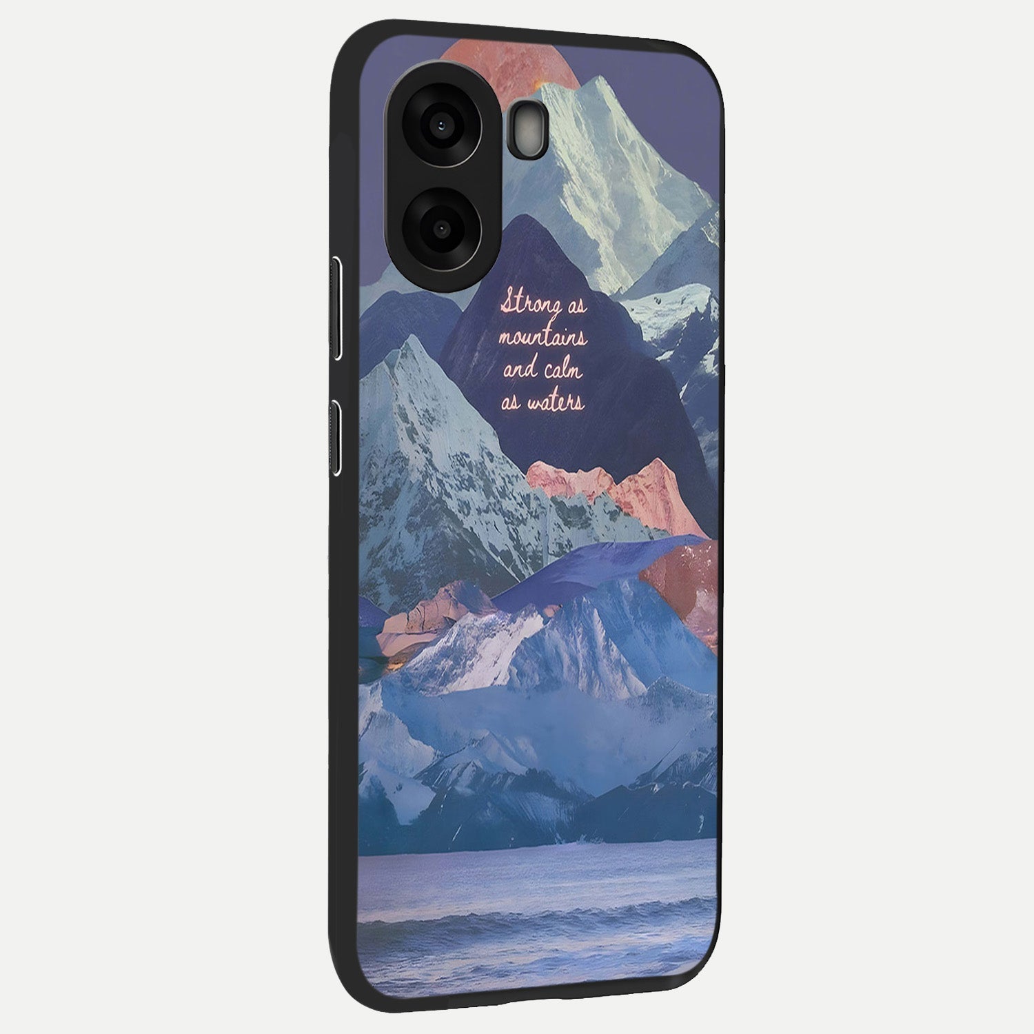  Celestial Mountain Calm back cover For Oppo A6s slim fit glass case with vibrant aesthetic design