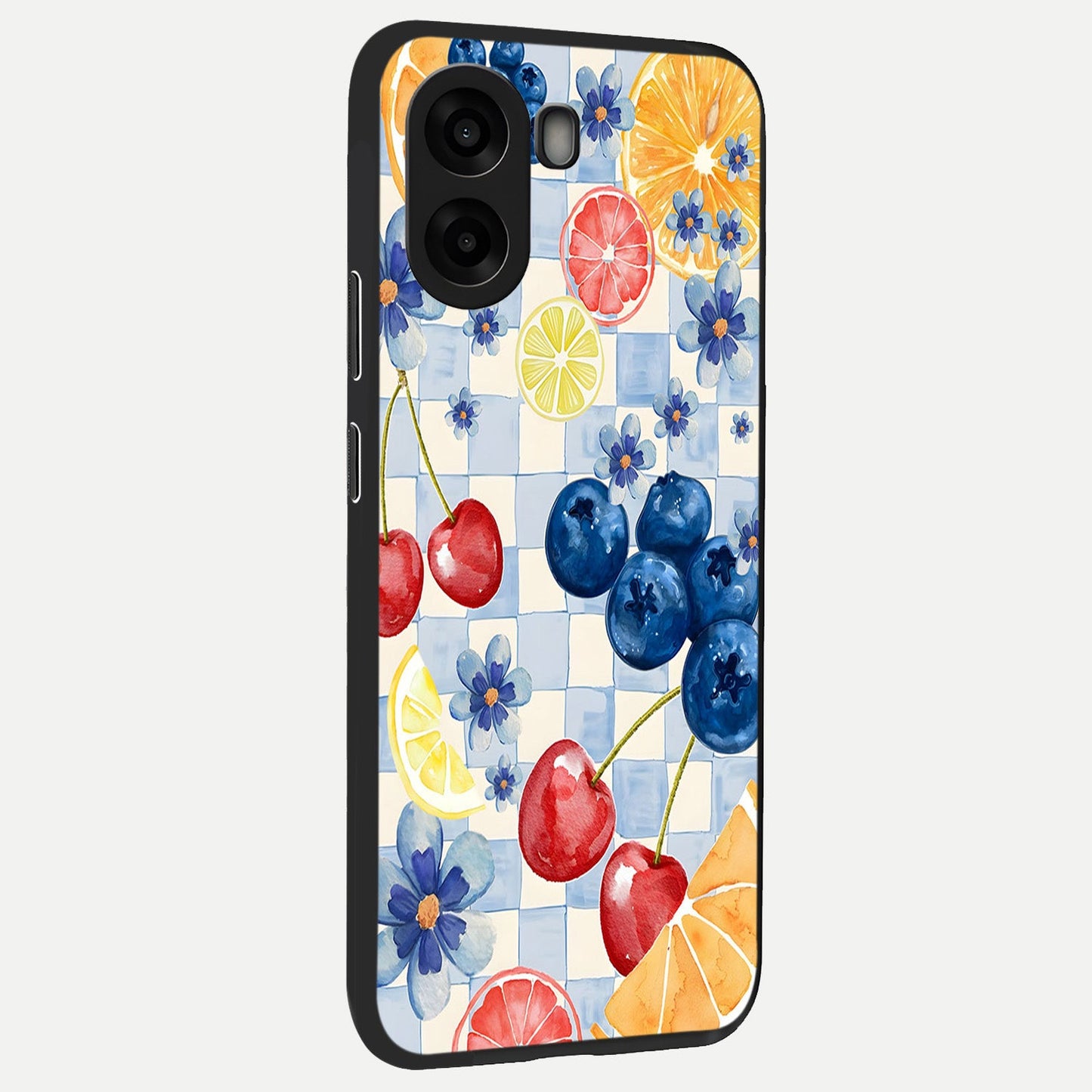  Citrus Bloom Joy back cover For Oppo A6s slim fit glass case with vibrant aesthetic design
