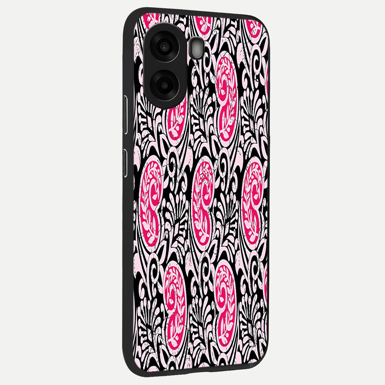  Crimson Paisley Charm back cover For Oppo A6s slim fit glass case with vibrant aesthetic design