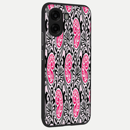  Crimson Paisley Charm back cover For Oppo A6s slim fit glass case with vibrant aesthetic design