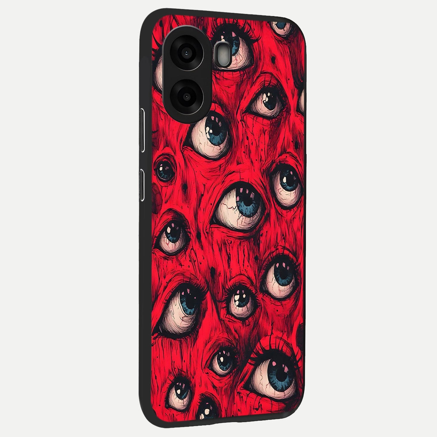  Crimson Watch Eyes back cover For Oppo A6s slim fit glass case with vibrant aesthetic design