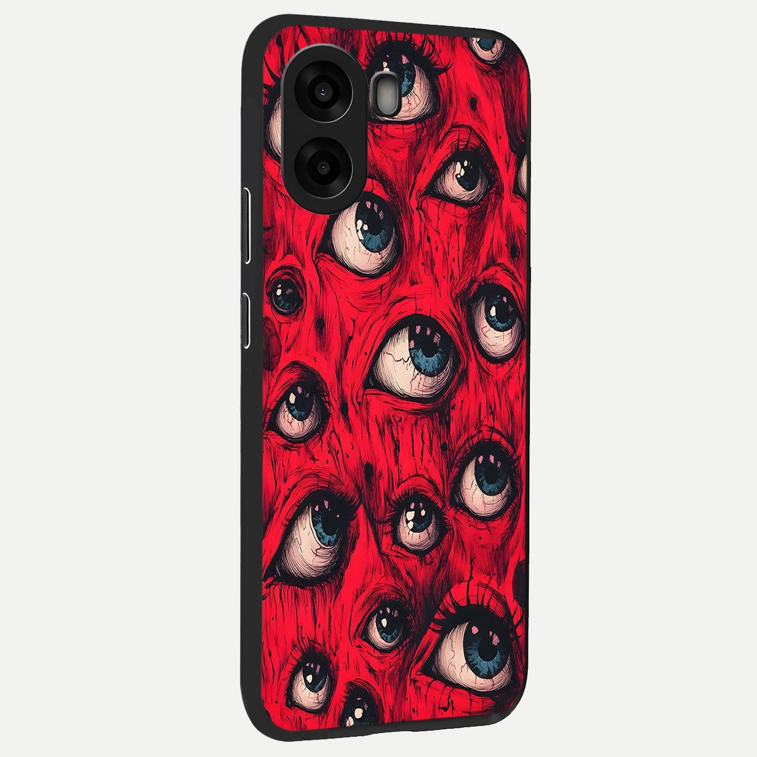  Crimson Watch Eyes back cover For Oppo A6s slim fit glass case with vibrant aesthetic design