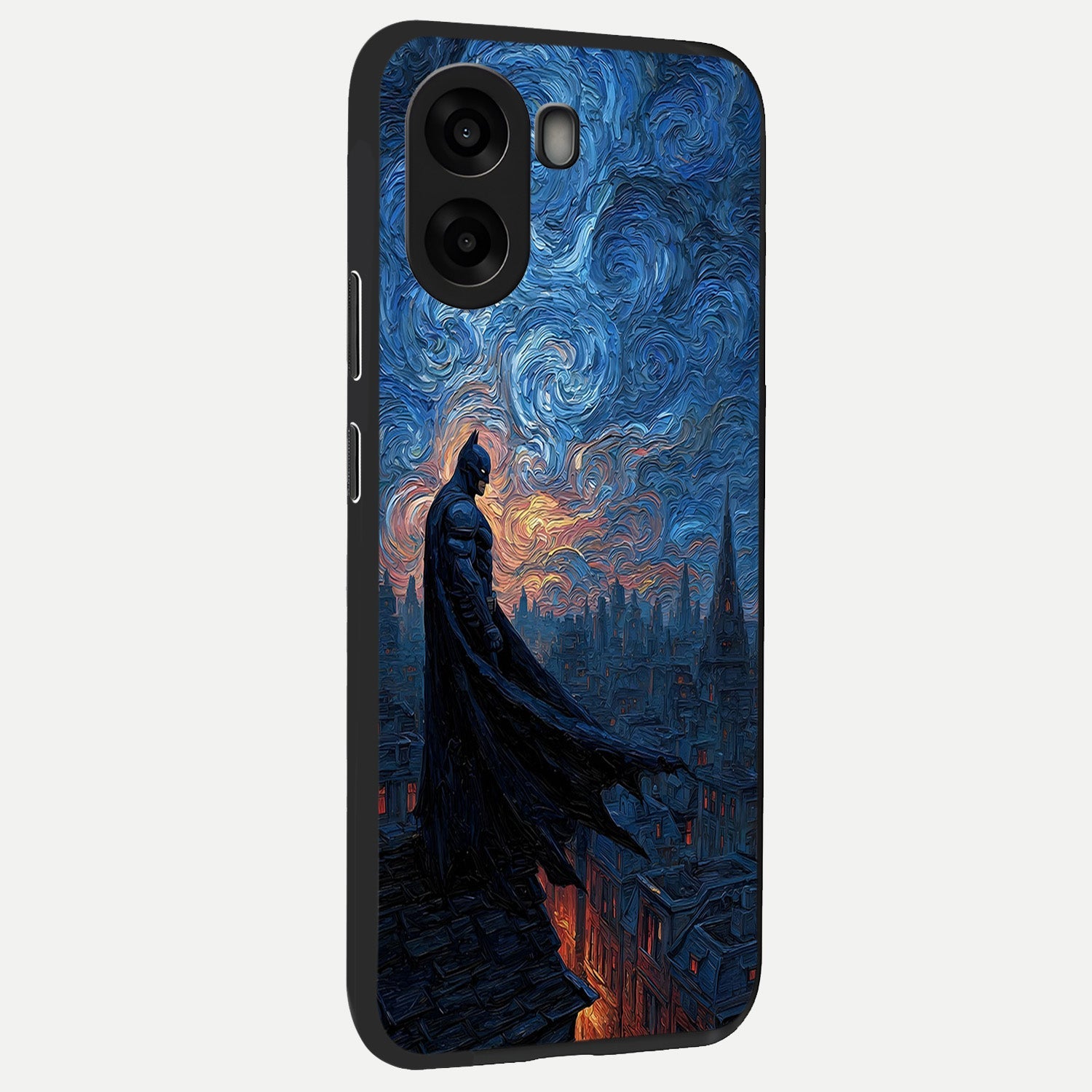  Dark Knight Dusk back cover For Oppo A6s slim fit glass case with vibrant aesthetic design