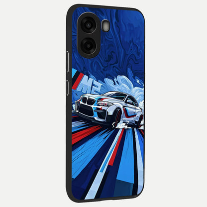  Drift Power Rush back cover For Oppo A6s slim fit glass case with vibrant aesthetic design