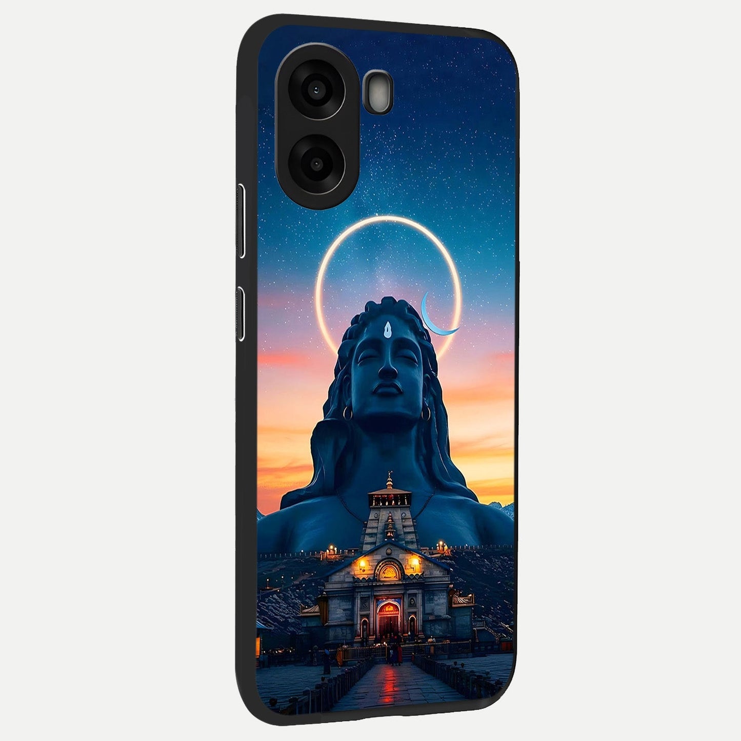  Eternal Shiva Aura back cover For Oppo A6s slim fit glass case with vibrant aesthetic design
