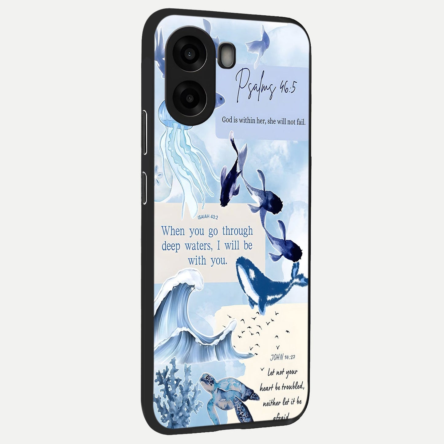  Faithful Ocean Promise back cover For Oppo A6s slim fit glass case with vibrant aesthetic design