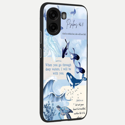 Faithful Ocean Promise back cover For Oppo A6s slim fit glass case with vibrant aesthetic design
