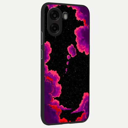  Galaxy Dream Frame back cover For Oppo A6s slim fit glass case with vibrant aesthetic design