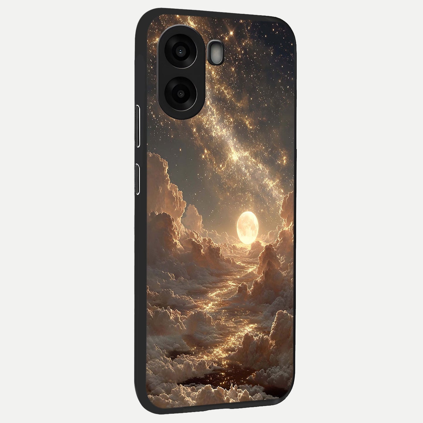  Golden Sky Dream back cover For Oppo A6s slim fit glass case with vibrant aesthetic design