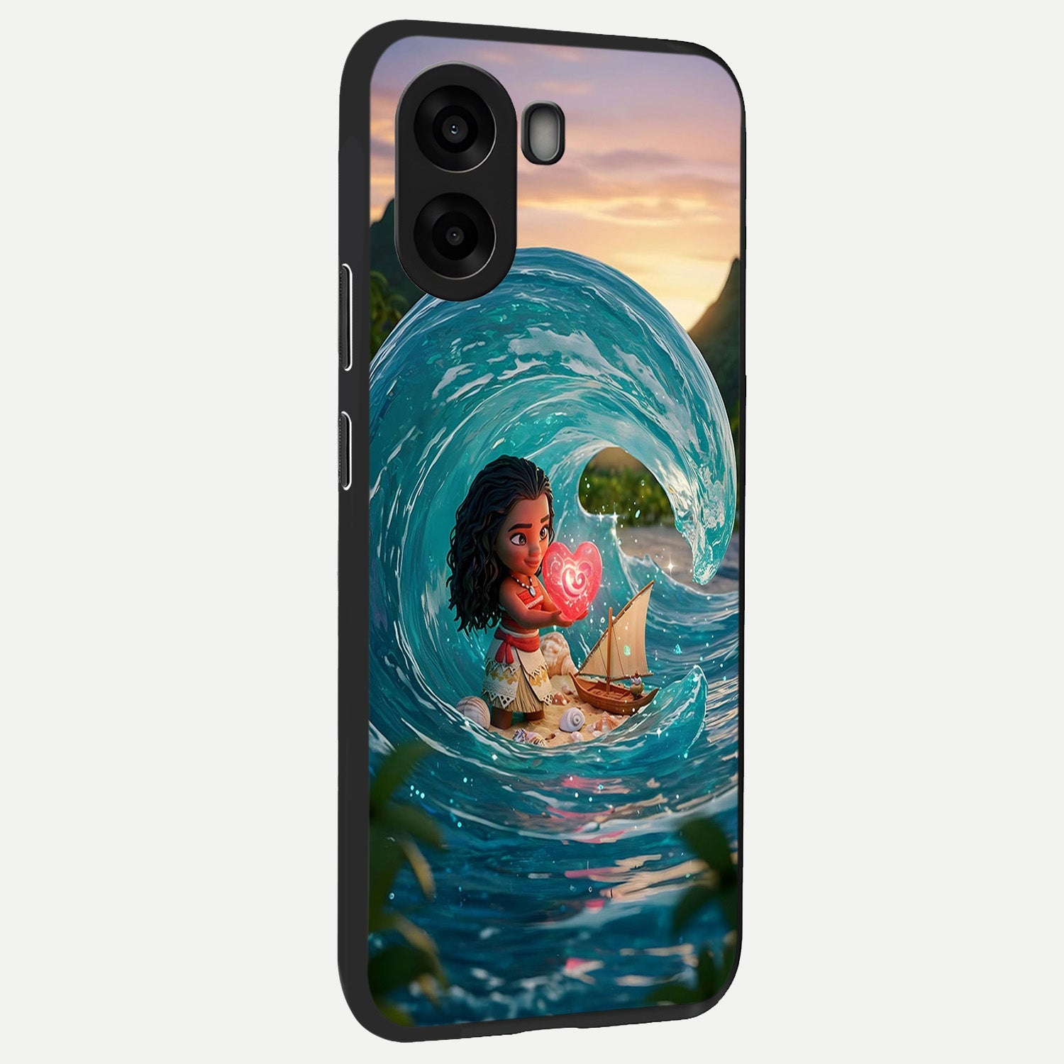  Heart of Ocean back cover For Oppo A6s slim fit glass case with vibrant aesthetic design