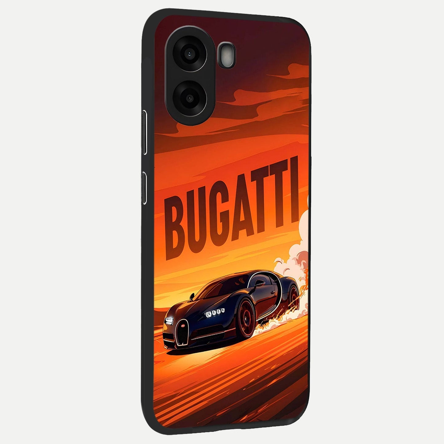  Inferno Bugatti Storm back cover For Oppo A6s slim fit glass case with vibrant aesthetic design