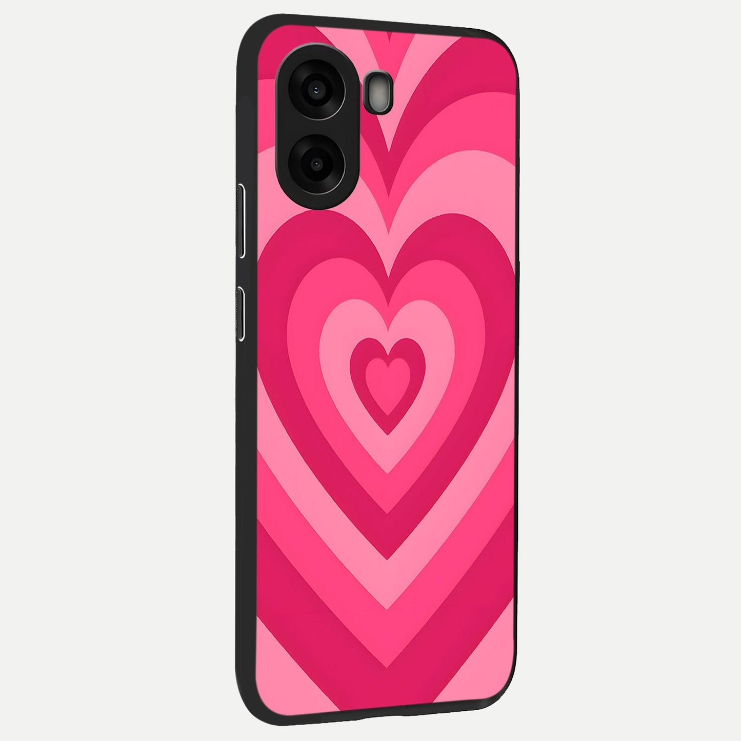  Layered Love Hearts back cover For Oppo A6s slim fit glass case with vibrant aesthetic design
