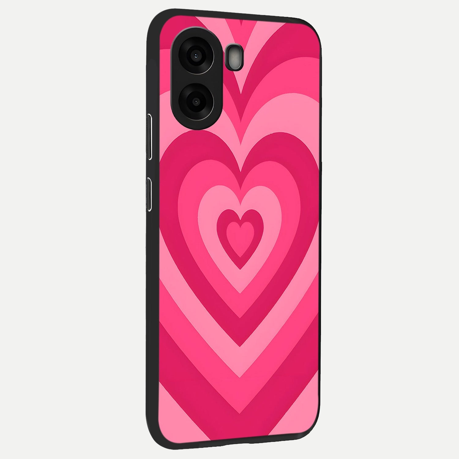  Layered Love Hearts back cover For Oppo A6s slim fit glass case with vibrant aesthetic design