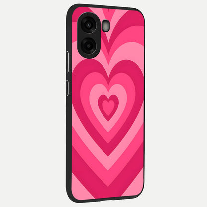  Layered Love Hearts back cover For Oppo A6s slim fit glass case with vibrant aesthetic design