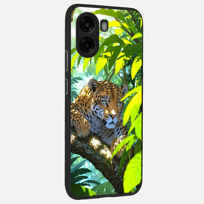  Leopard in Jungle back cover For Oppo A6s slim fit glass case with vibrant aesthetic design