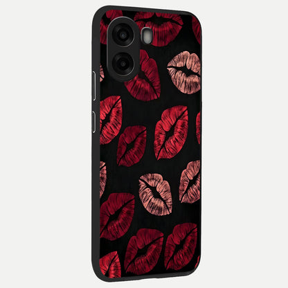  Midnight Kiss Love back cover For Oppo A6s slim fit glass case with vibrant aesthetic design
