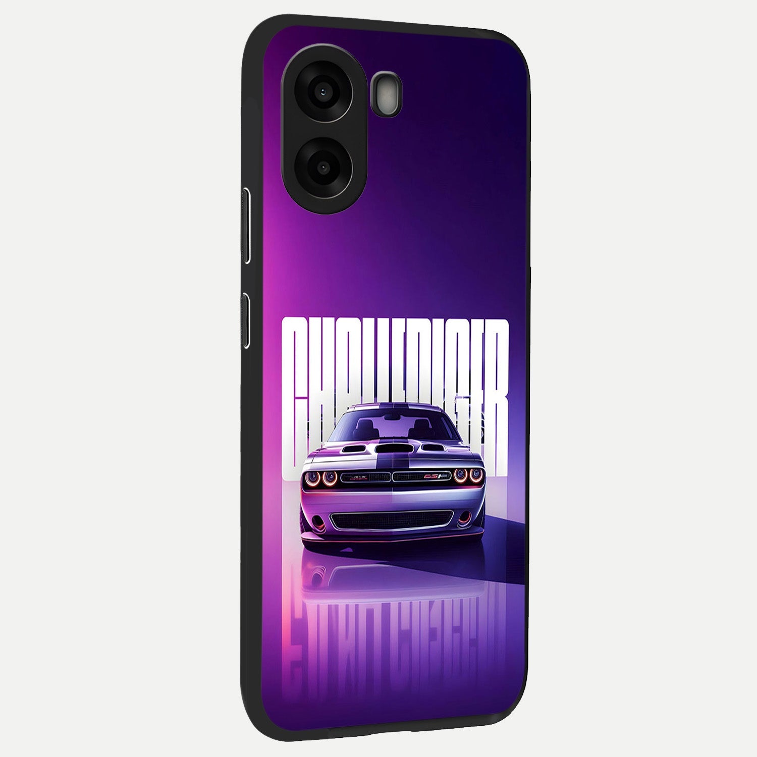  Midnight Muscle Ride back cover For Oppo A6s slim fit glass case with vibrant aesthetic design