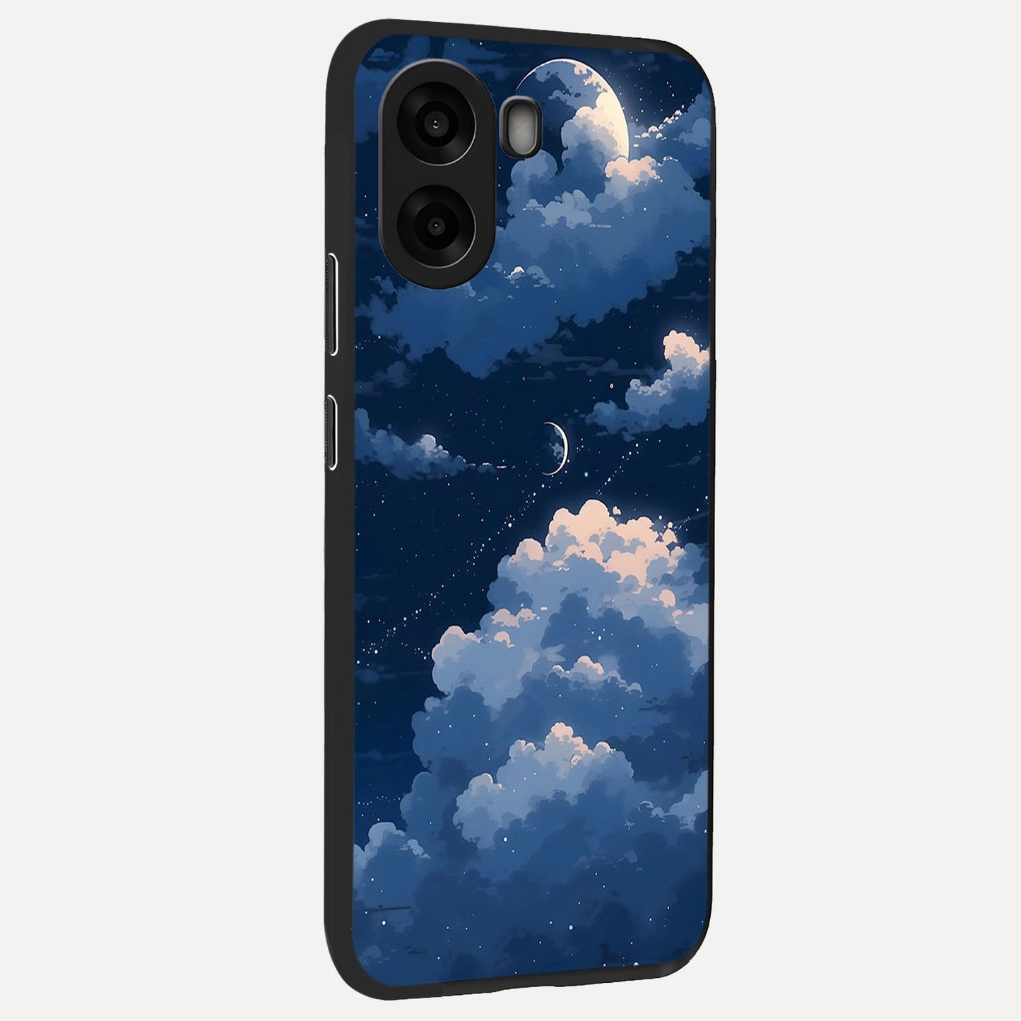  Moon Dream Haze back cover For Oppo A6s slim fit glass case with vibrant aesthetic design