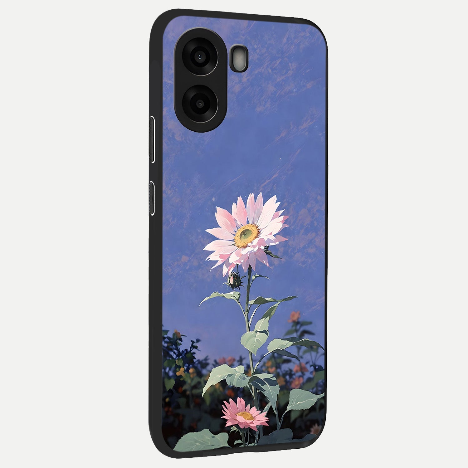  Pink Shells Outline back cover For Oppo A6s slim fit glass case with vibrant aesthetic design