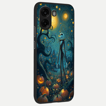  Pumpkin Moonlight Tale back cover For Oppo A6s slim fit glass case with vibrant aesthetic design