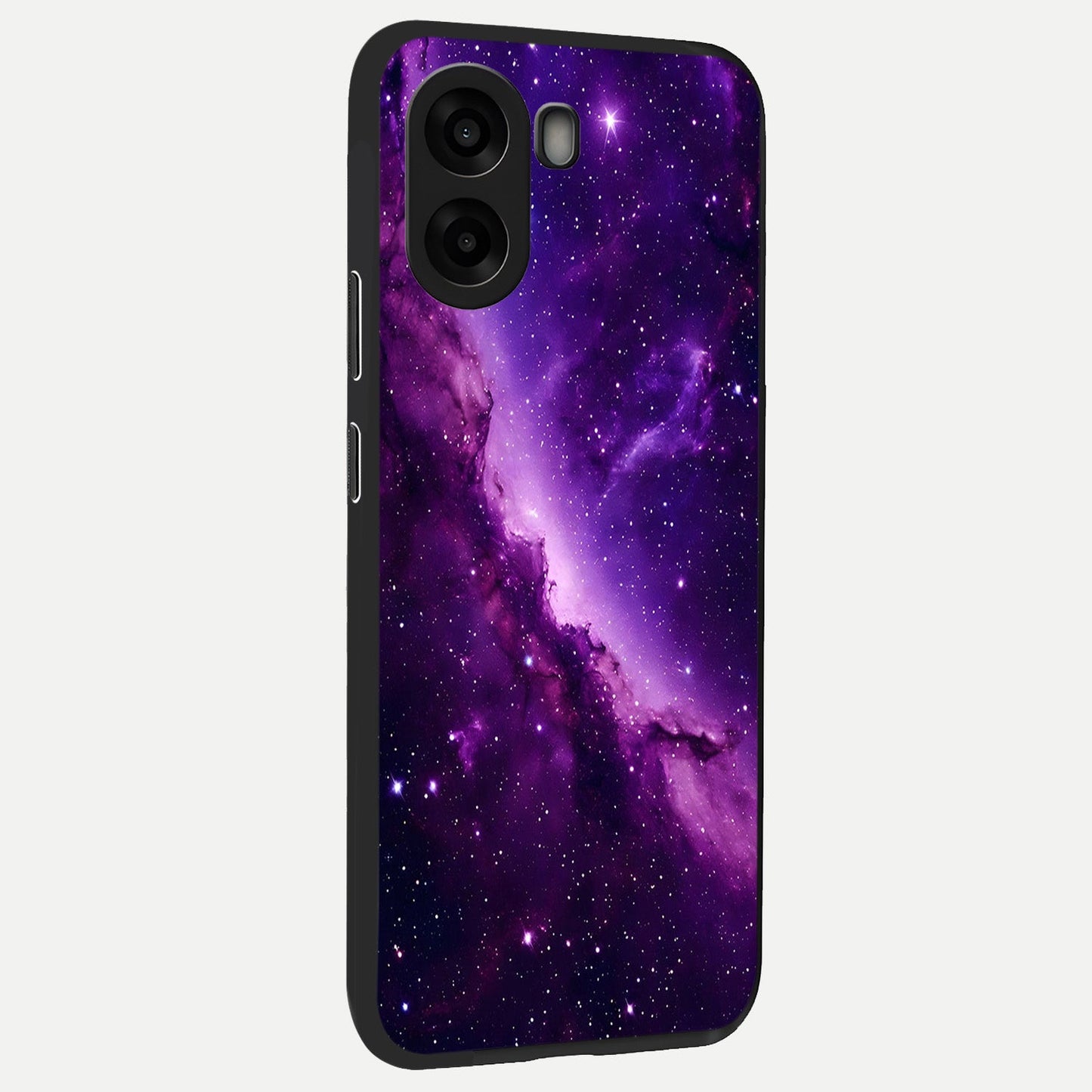  Purple Shade Sky back cover For Oppo A6s slim fit glass case with vibrant aesthetic design