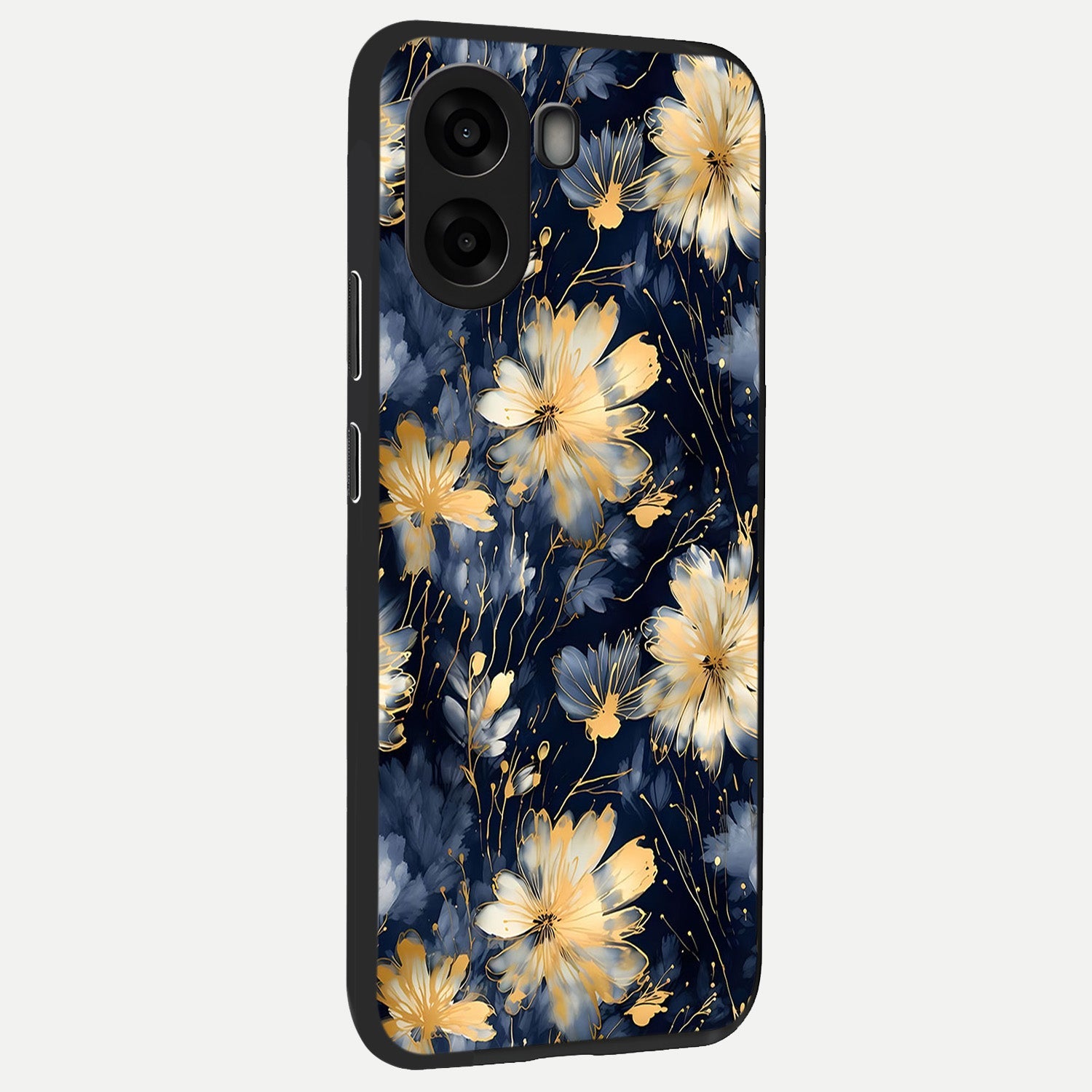  Royal Petal Dream back cover For Oppo A6s slim fit glass case with vibrant aesthetic design