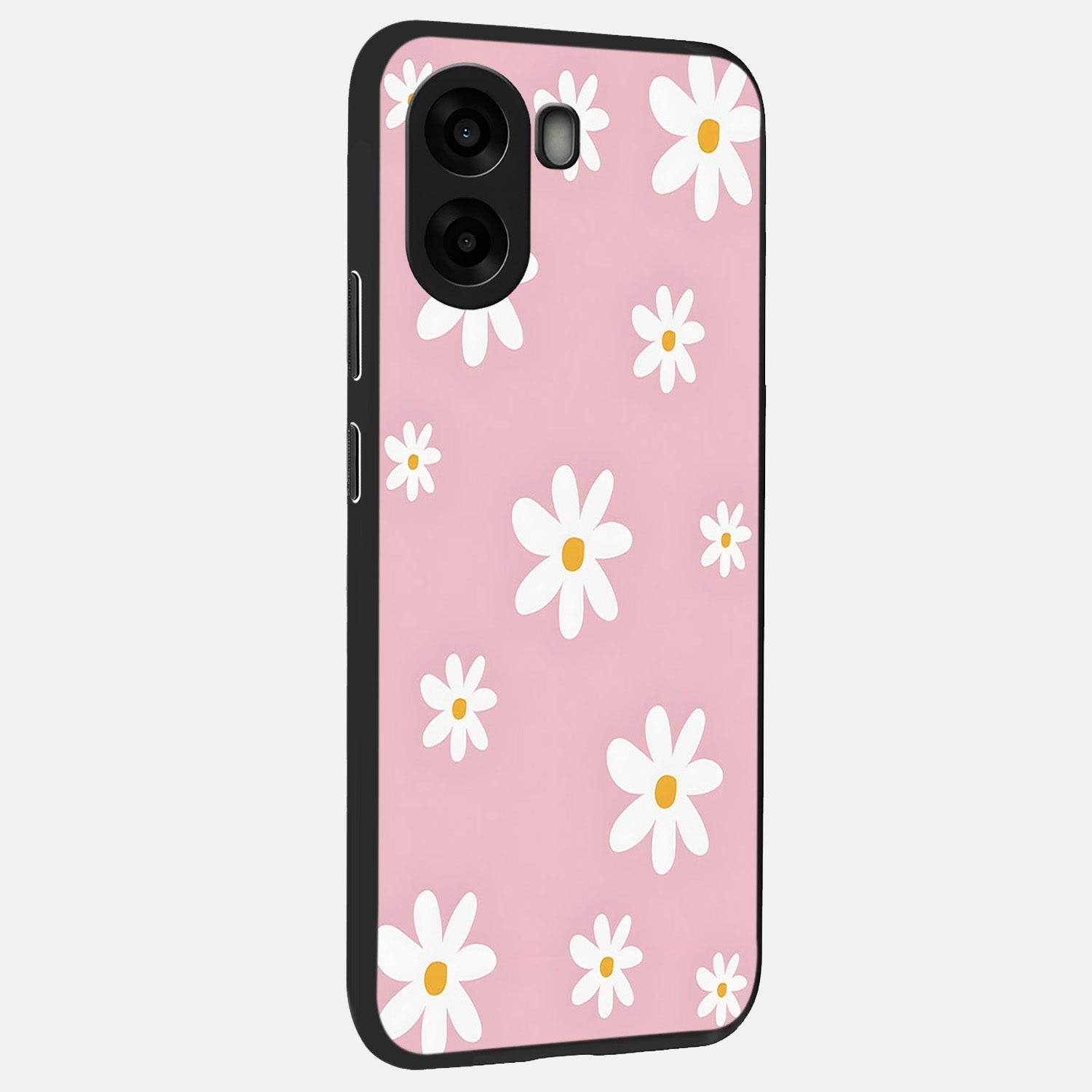  Soft Daisy Bliss back cover For Oppo A6s slim fit glass case with vibrant aesthetic design