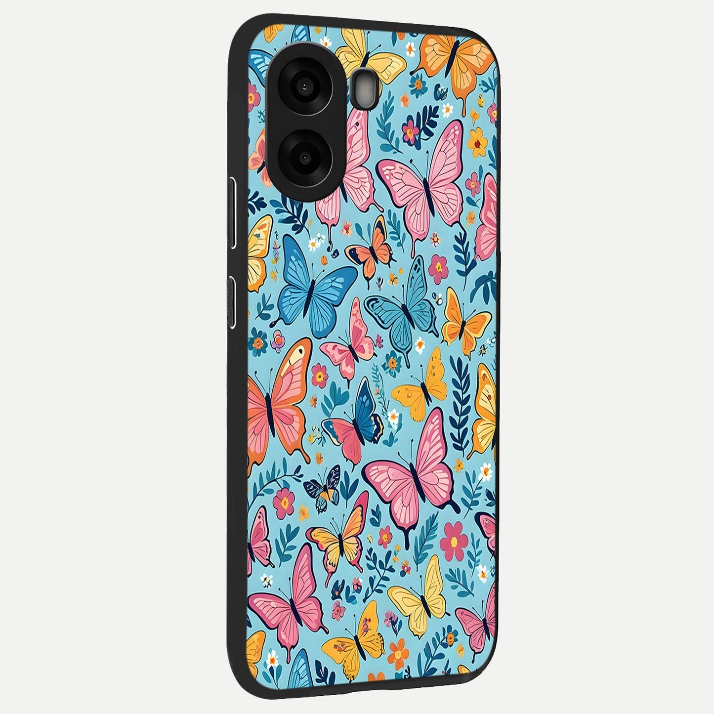 Spring Wing Garden back cover For Oppo A6s slim fit glass case with vibrant aesthetic design
