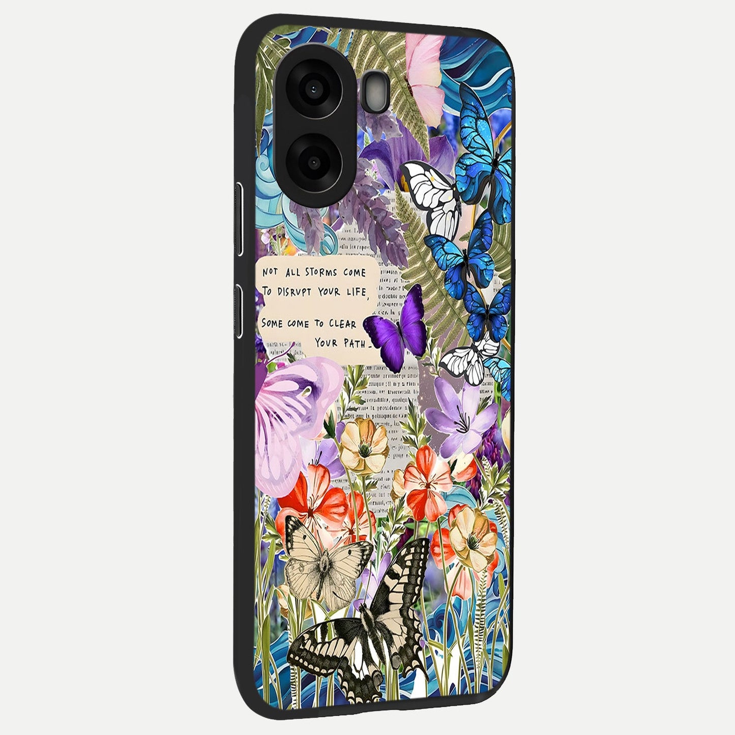  Storm Path Bloom back cover For Oppo A6s slim fit glass case with vibrant aesthetic design