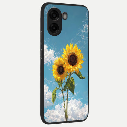  Sunlit Daisy Glow back cover For Oppo A6s slim fit glass case with vibrant aesthetic design