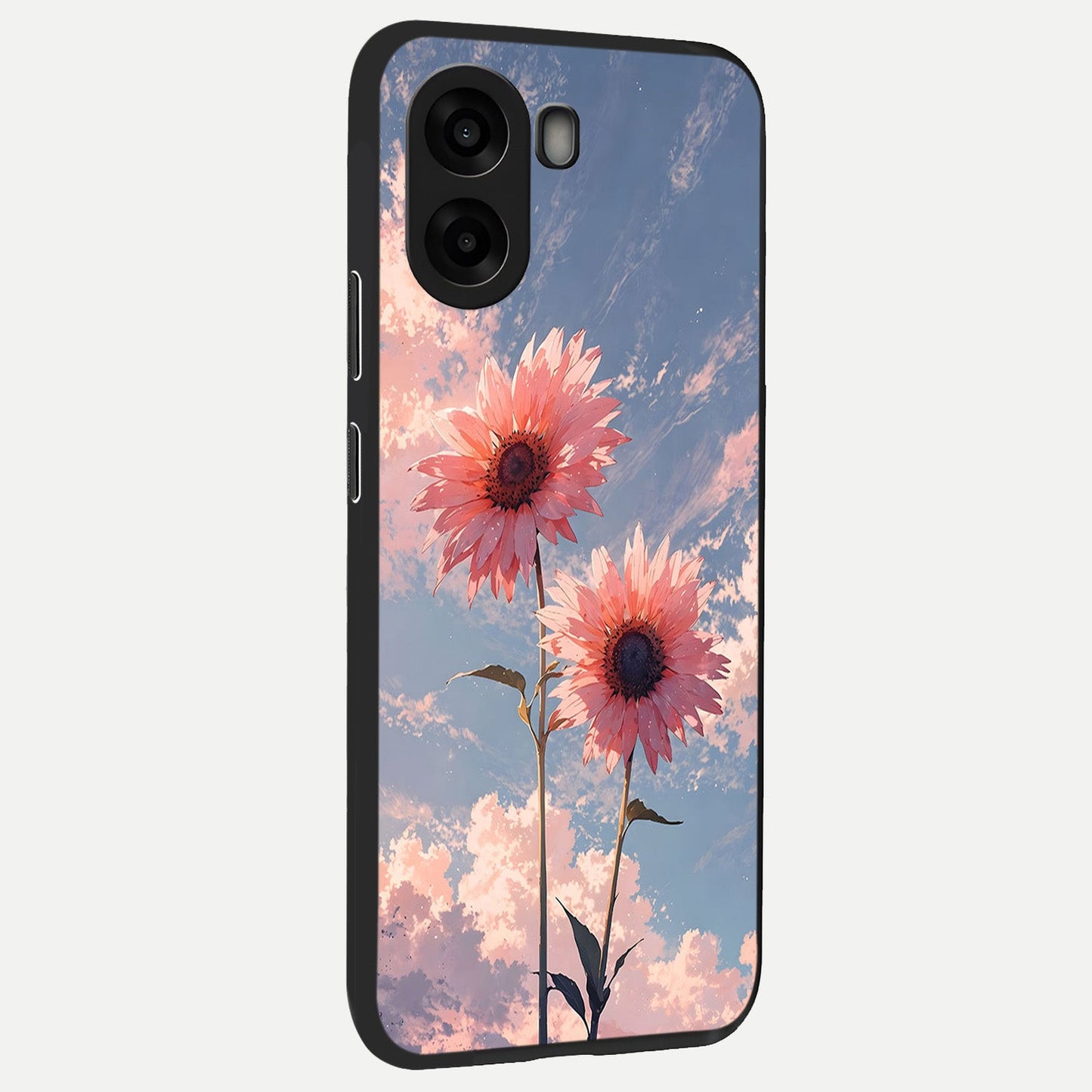  Sun Moon Balance back cover For Oppo A6s slim fit glass case with vibrant aesthetic design