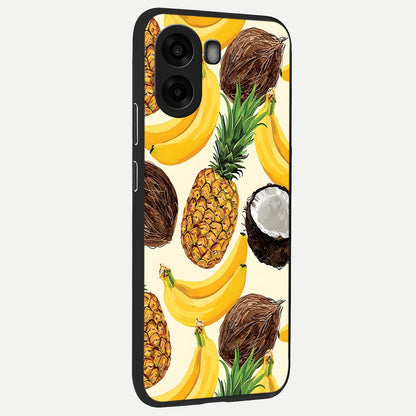  Tropical Fruit Mood back cover For Oppo A6s slim fit glass case with vibrant aesthetic design