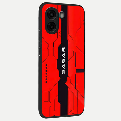  Voltage Rise CYBERPUNK Custom Name back cover For Oppo A6s slim fit personalized glass case with bold cyberpunk design