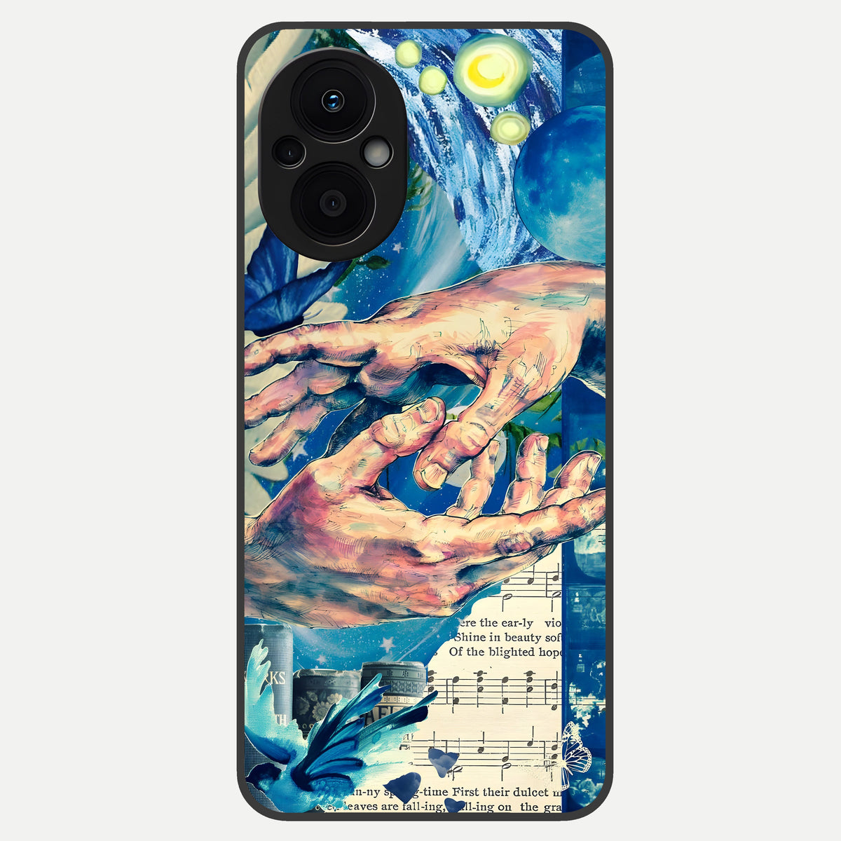  Aesthetic Divider Glass Case For Oppo F21 Pro 5G back cover – full design glossy printed glass finish