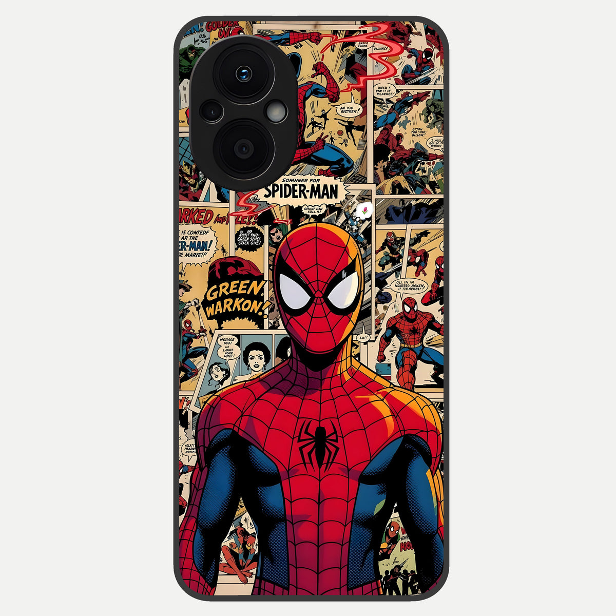  Aesthetic Spider Glass Case For Oppo F21 Pro 5G back cover – full design glossy printed glass finish