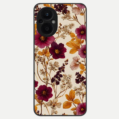  Autumn Wine Bloom Glass Case For Oppo F21 Pro 5G back cover – full design glossy printed glass finish