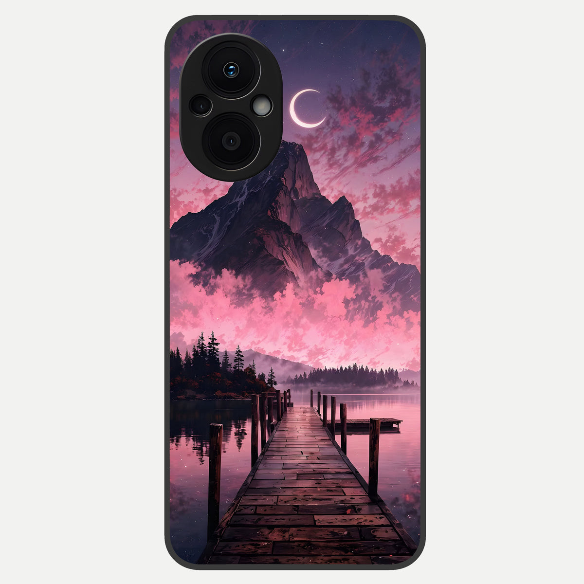  Beautiful Mountain View Glass Case For Oppo F21 Pro 5G back cover – full design glossy printed glass finish