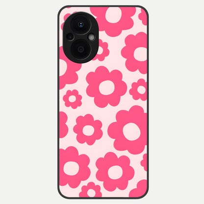  Blush Flower Pop Glass Case For Oppo F21 Pro 5G back cover – full design glossy printed glass finish
