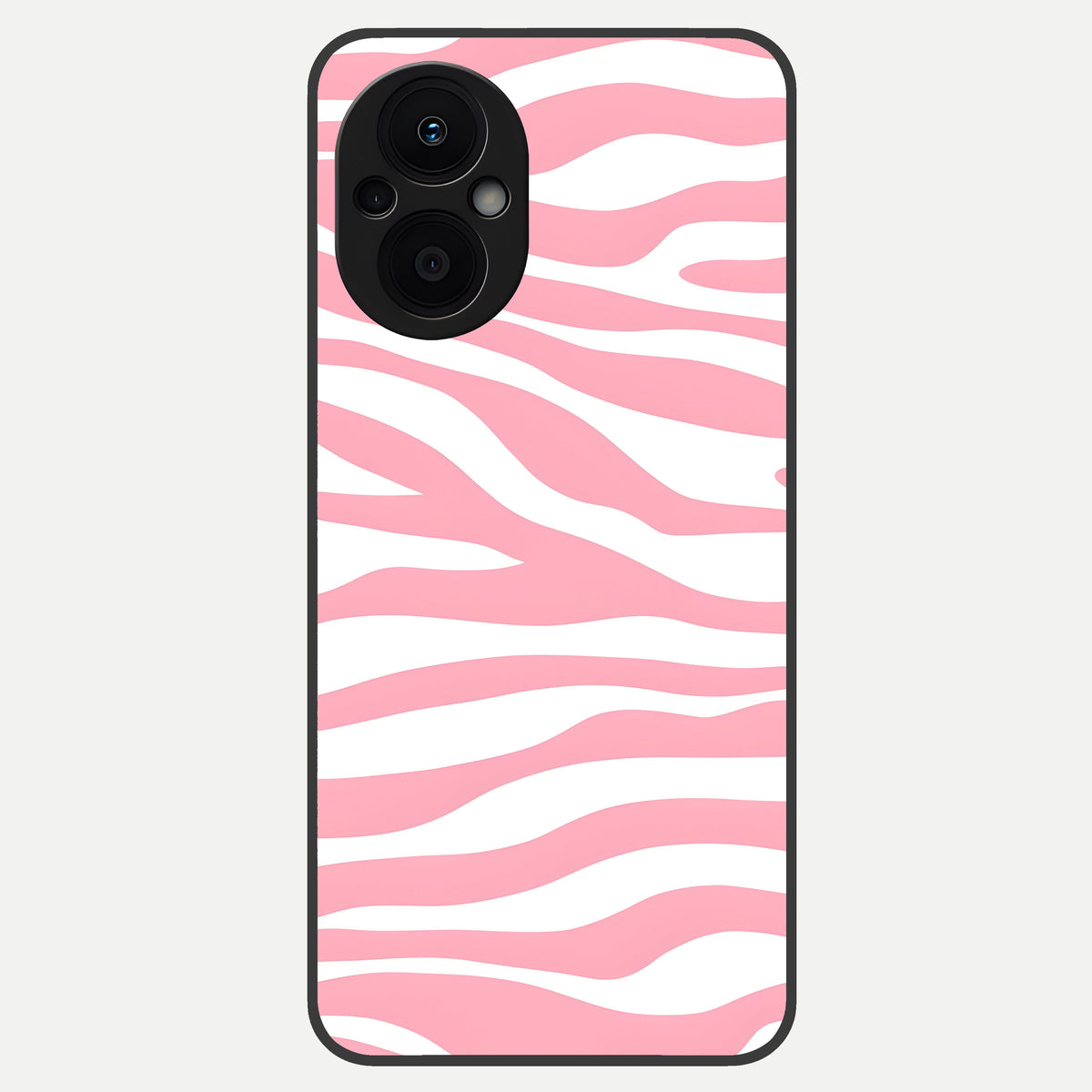  Blush Zebra Flow Glass Case For Oppo F21 Pro 5G back cover – full design glossy printed glass finish