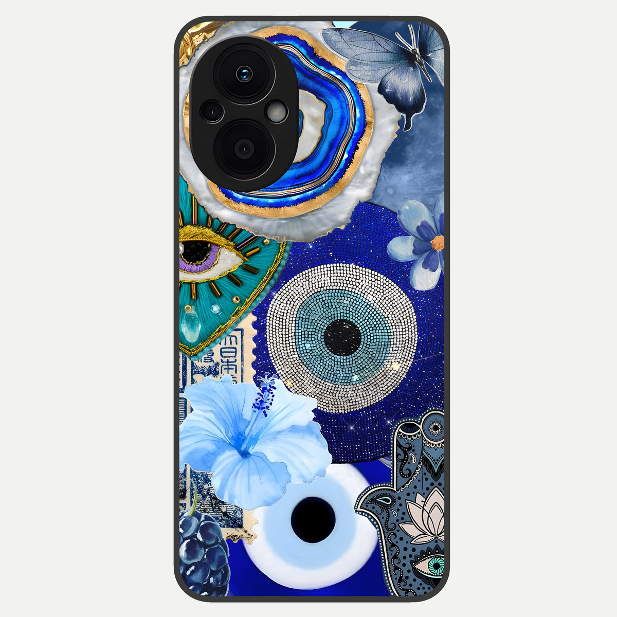  Celestial Blue Vision Glass Case For Oppo F21 Pro 5G back cover – full design glossy printed glass finish