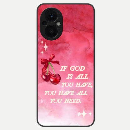  Cherry Quote Glass Case For Oppo F21 Pro 5G back cover – full design glossy printed glass finish