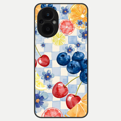  Citrus Bloom Joy Glass Case For Oppo F21 Pro 5G back cover – full design glossy printed glass finish