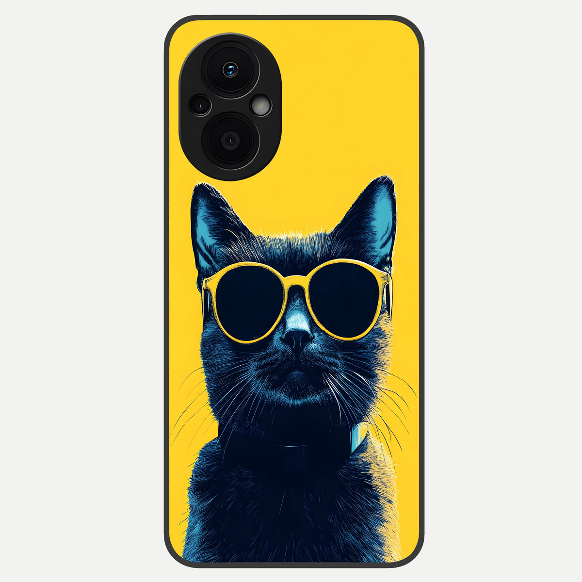  Cool Cat Vibes Glass Case For Oppo F21 Pro 5G back cover – full design glossy printed glass finish