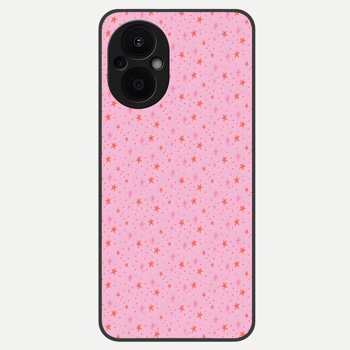  Cosmic Pink Sparkle Glass Case For Oppo F21 Pro 5G back cover – full design glossy printed glass finish