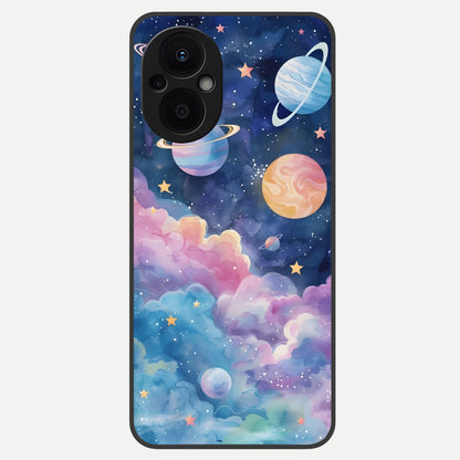  Cosmic Planet Dreams Glass Case For Oppo F21 Pro 5G back cover – full design glossy printed glass finish