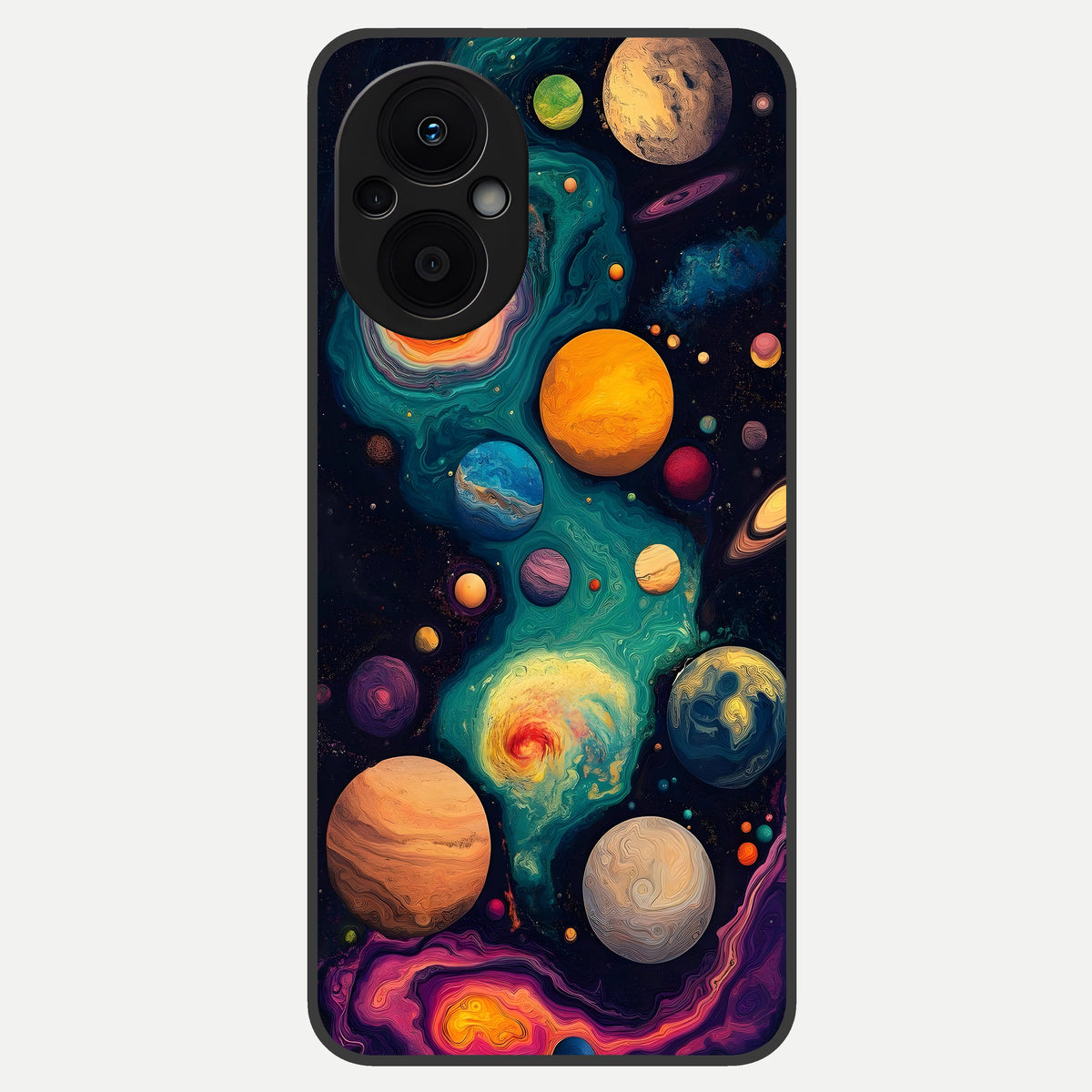  Cosmic Planet Journey Glass Case For Oppo F21 Pro 5G back cover – full design glossy printed glass finish