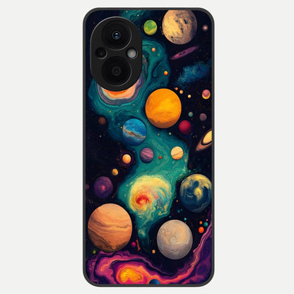  Cosmic Planet Journey Glass Case For Oppo F21 Pro 5G back cover – full design glossy printed glass finish
