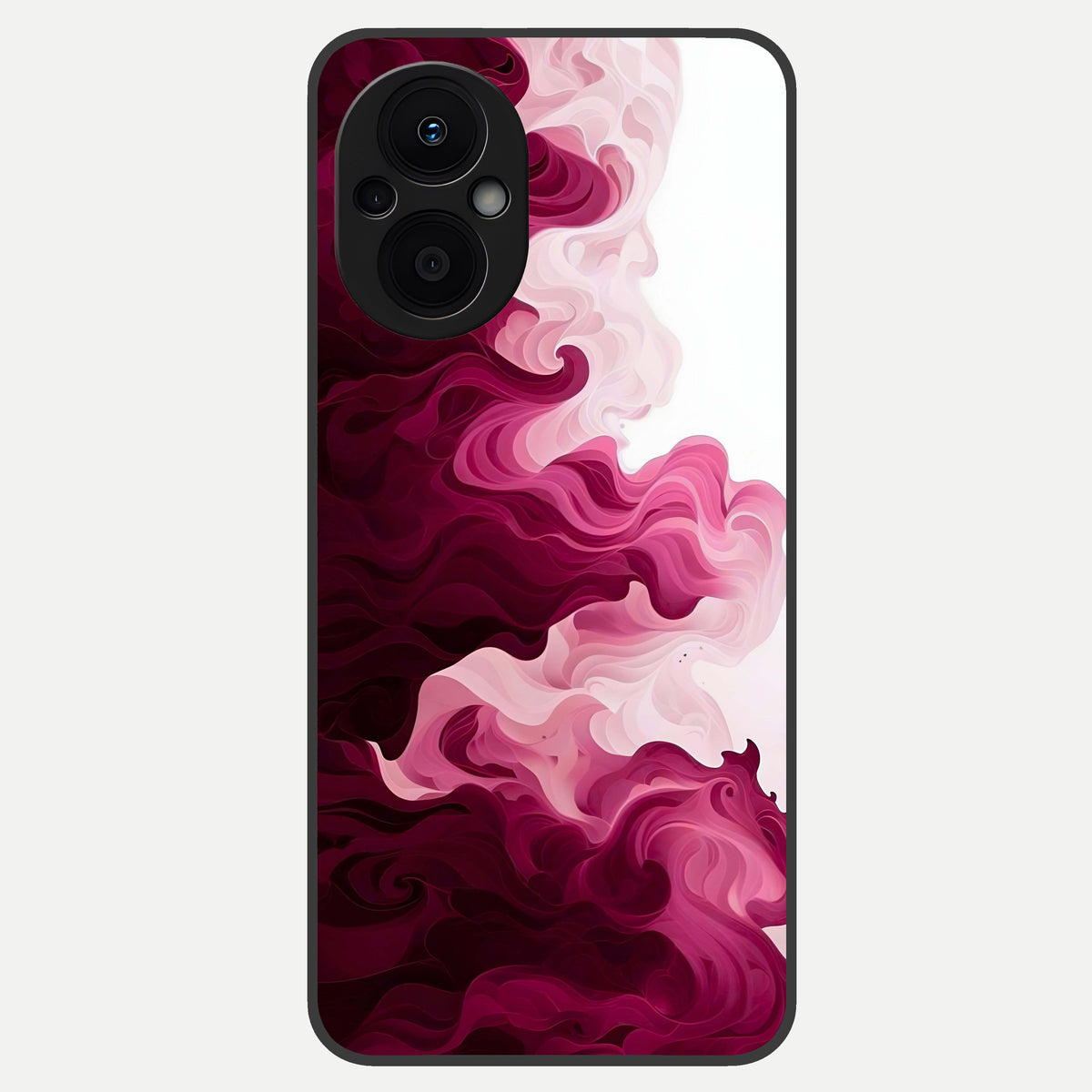  Crimson Wave Flow Glass Case For Oppo F21 Pro 5G back cover – full design glossy printed glass finish